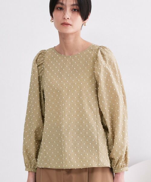 OPAQUE.CLIP / オペーク ドット クリップ シャツ・ブラウス | ドビードットパフスリーブブラウス【洗濯機OK】 | 詳細18