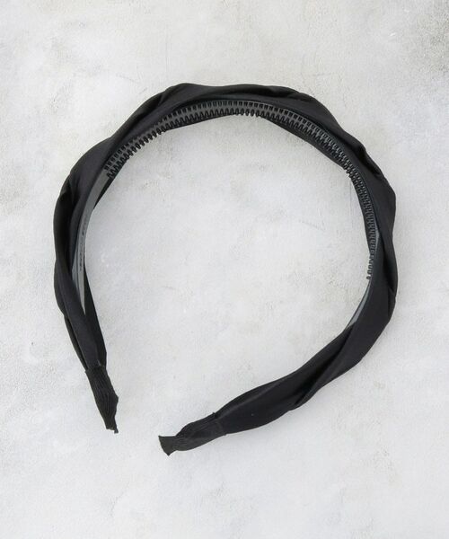 OPAQUE.CLIP / オペーク ドット クリップ ヘアアクセサリー | サテンねじりデザインカチューシャ（ブラック(019)）