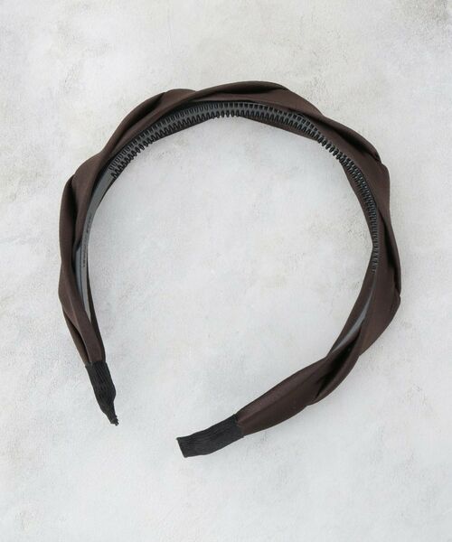 OPAQUE.CLIP / オペーク ドット クリップ ヘアアクセサリー | サテンねじりデザインカチューシャ（ブラウン(043)）