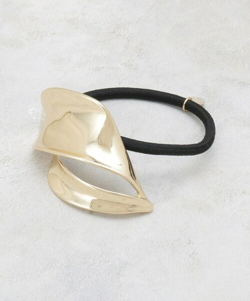 OPAQUE.CLIP / オペーク ドット クリップ ヘアアクセサリー | ニュアンスメタルパーツヘアゴム（ゴールド(007)）