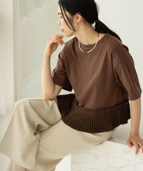 OPAQUE.CLIP / オペーク ドット クリップ カットソー | プリーツデザインドッキングトップス | 詳細29