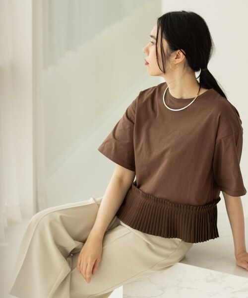 OPAQUE.CLIP / オペーク ドット クリップ カットソー | プリーツデザインドッキングトップス | 詳細30