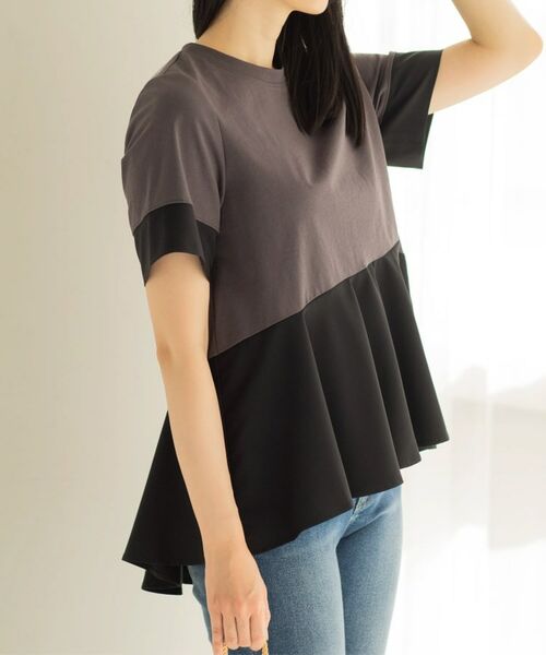 OPAQUE.CLIP / オペーク ドット クリップ カットソー | ペプラム切替ドッキングトップス | 詳細26