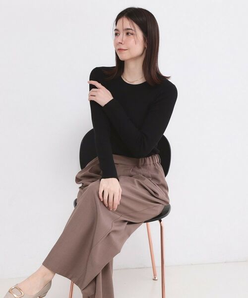 OPAQUE.CLIP / オペーク ドット クリップ ニット・セーター | ラメリブニット【洗濯機OK】 | 詳細10