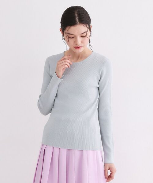 OPAQUE.CLIP / オペーク ドット クリップ ニット・セーター | ラメリブニット【洗濯機OK】 | 詳細13