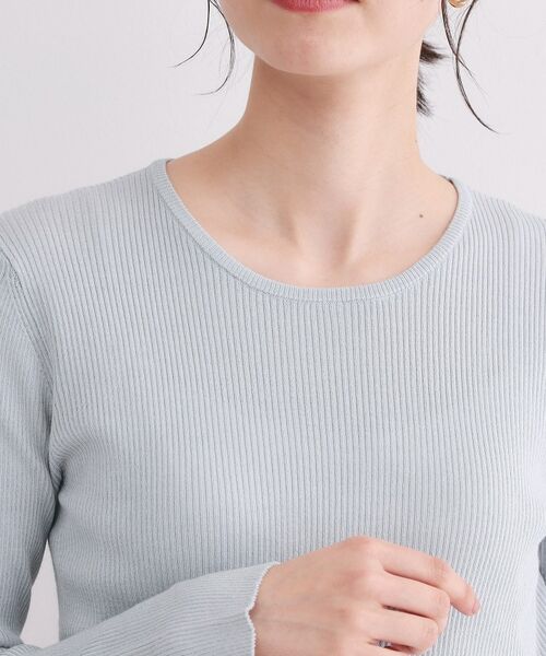 OPAQUE.CLIP / オペーク ドット クリップ ニット・セーター | ラメリブニット【洗濯機OK】 | 詳細16