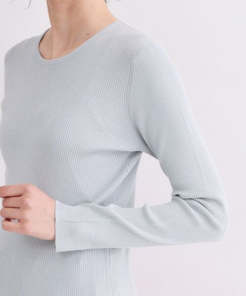 OPAQUE.CLIP / オペーク ドット クリップ ニット・セーター | ラメリブニット【洗濯機OK】 | 詳細17