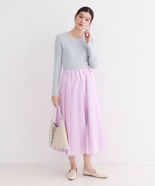 OPAQUE.CLIP / オペーク ドット クリップ ニット・セーター | ラメリブニット【洗濯機OK】 | 詳細6