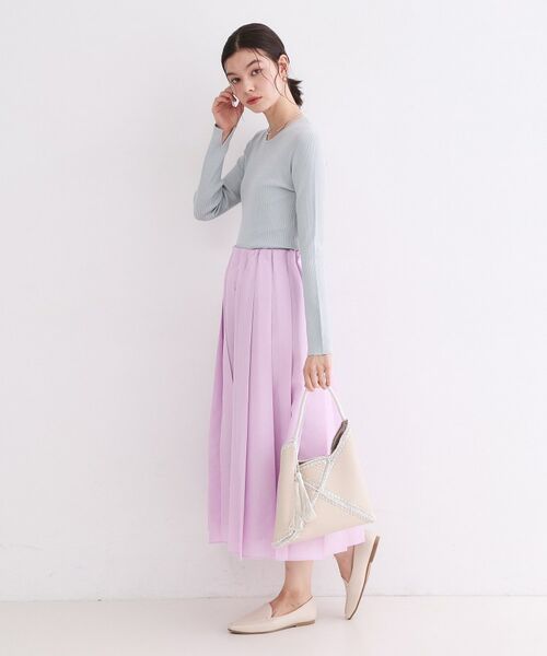 OPAQUE.CLIP / オペーク ドット クリップ ニット・セーター | ラメリブニット【洗濯機OK】 | 詳細7