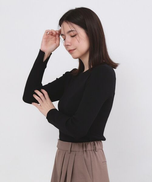 OPAQUE.CLIP / オペーク ドット クリップ ニット・セーター | ラメリブニット【洗濯機OK】 | 詳細9