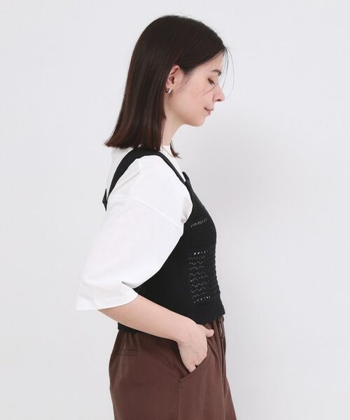 OPAQUE.CLIP / オペーク ドット クリップ ニット・セーター | テープヤーンビスチェニット【洗濯機OK／抗ピル】 | 詳細1