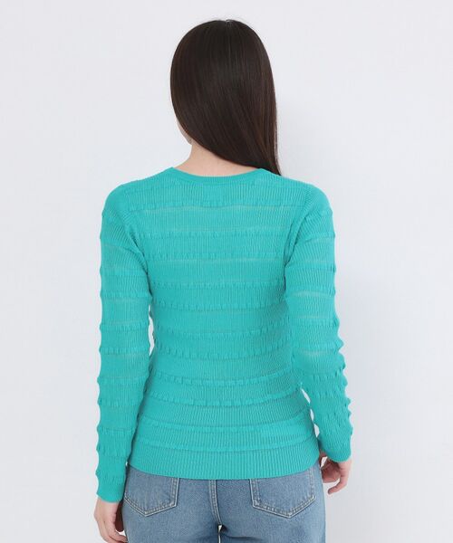 OPAQUE.CLIP / オペーク ドット クリップ ニット・セーター | シアーボーダーリブニット【洗濯機OK】 | 詳細15