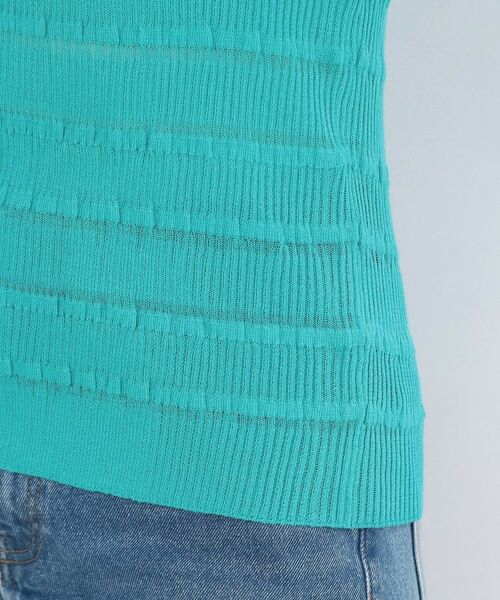 OPAQUE.CLIP / オペーク ドット クリップ ニット・セーター | シアーボーダーリブニット【洗濯機OK】 | 詳細18
