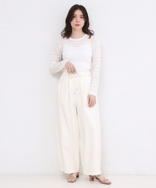 OPAQUE.CLIP / オペーク ドット クリップ ニット・セーター | シアーボーダーリブニット【洗濯機OK】 | 詳細2