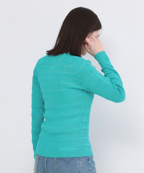 OPAQUE.CLIP / オペーク ドット クリップ ニット・セーター | シアーボーダーリブニット【洗濯機OK】 | 詳細9