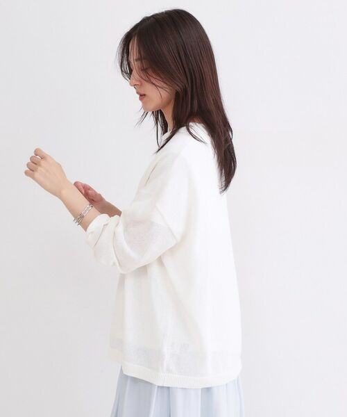 OPAQUE.CLIP / オペーク ドット クリップ ニット・セーター | 麻混リラクシーニット【洗濯機OK】 | 詳細1