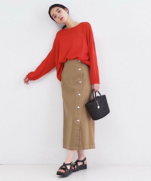 OPAQUE.CLIP / オペーク ドット クリップ ニット・セーター | 麻混リラクシーニット【洗濯機OK】 | 詳細11