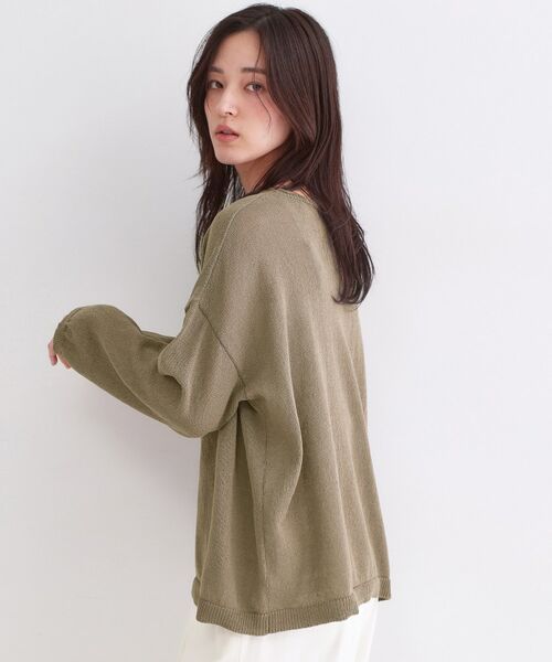 OPAQUE.CLIP / オペーク ドット クリップ ニット・セーター | 麻混リラクシーニット【洗濯機OK】 | 詳細5