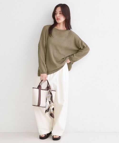 OPAQUE.CLIP / オペーク ドット クリップ ニット・セーター | 麻混リラクシーニット【洗濯機OK】 | 詳細6