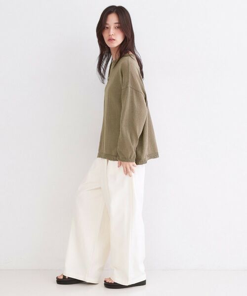 OPAQUE.CLIP / オペーク ドット クリップ ニット・セーター | 麻混リラクシーニット【洗濯機OK】 | 詳細7