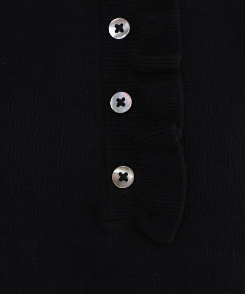 OPAQUE.CLIP / オペーク ドット クリップ ニット・セーター | フリルヘンリーネックニット【洗濯機OK/抗ピル】 | 詳細12