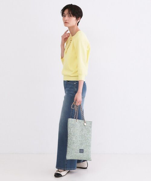 OPAQUE.CLIP / オペーク ドット クリップ ニット・セーター | フリルヘンリーネックニット【洗濯機OK/抗ピル】 | 詳細15