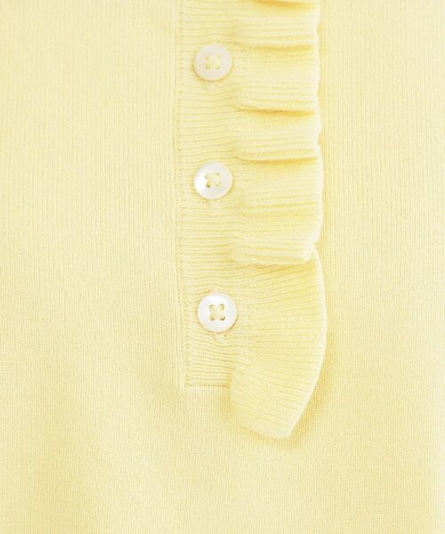 OPAQUE.CLIP / オペーク ドット クリップ ニット・セーター | フリルヘンリーネックニット【洗濯機OK/抗ピル】 | 詳細16