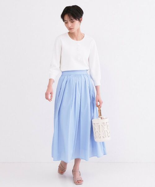 OPAQUE.CLIP / オペーク ドット クリップ ニット・セーター | フリルヘンリーネックニット【洗濯機OK/抗ピル】 | 詳細2