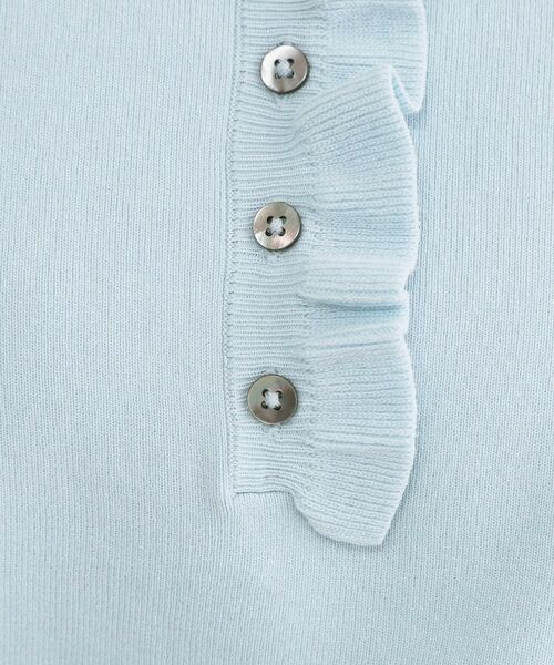 OPAQUE.CLIP / オペーク ドット クリップ ニット・セーター | フリルヘンリーネックニット【洗濯機OK/抗ピル】 | 詳細20