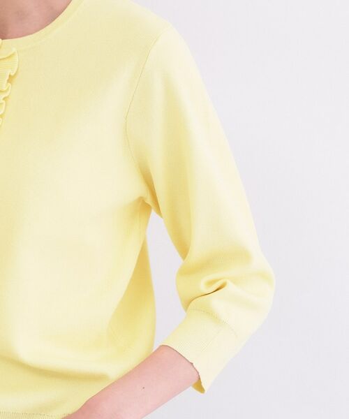 OPAQUE.CLIP / オペーク ドット クリップ ニット・セーター | フリルヘンリーネックニット【洗濯機OK/抗ピル】 | 詳細25