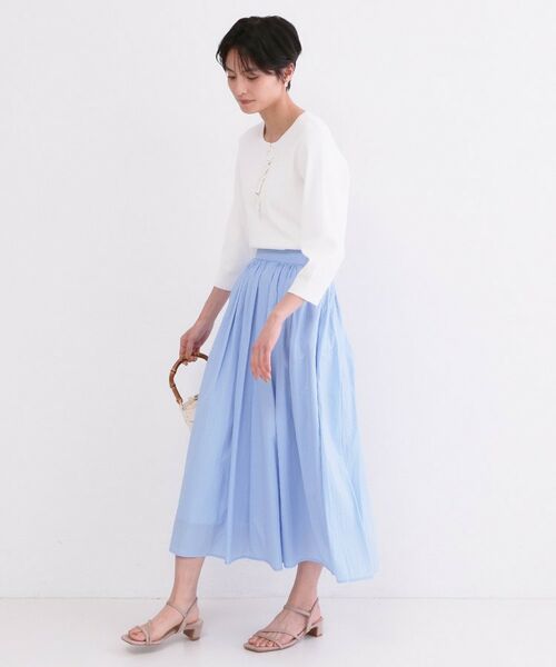 OPAQUE.CLIP / オペーク ドット クリップ ニット・セーター | フリルヘンリーネックニット【洗濯機OK/抗ピル】 | 詳細3