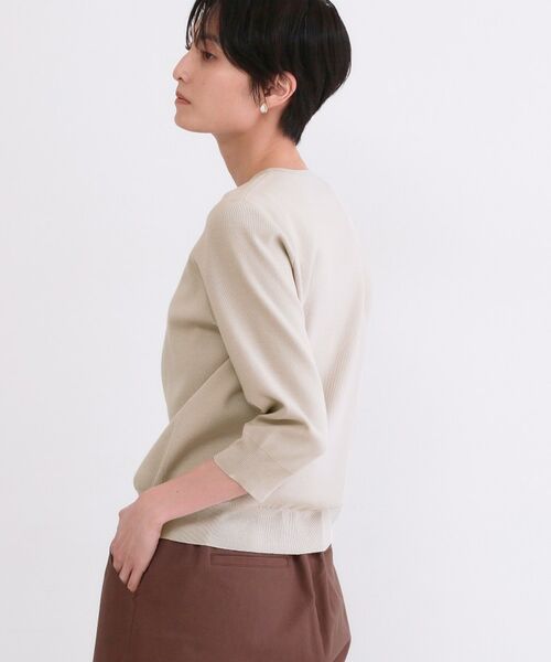 OPAQUE.CLIP / オペーク ドット クリップ ニット・セーター | フリルヘンリーネックニット【洗濯機OK/抗ピル】 | 詳細5