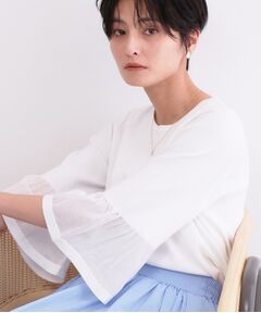 OPAQUE.CLIP / オペーク ドット クリップ ニット・セーター | シアーフレアスリーブニット【洗濯機OK/抗ピル】