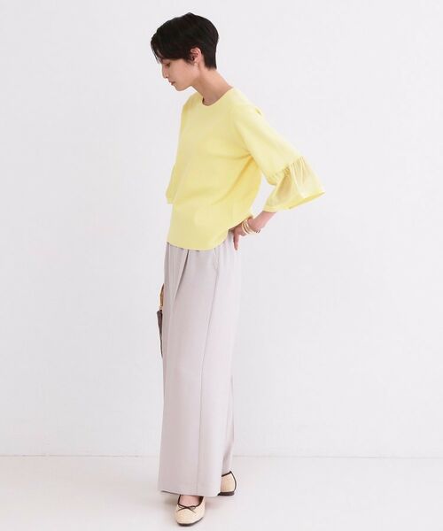 OPAQUE.CLIP / オペーク ドット クリップ ニット・セーター | シアーフレアスリーブニット【洗濯機OK/抗ピル】 | 詳細15