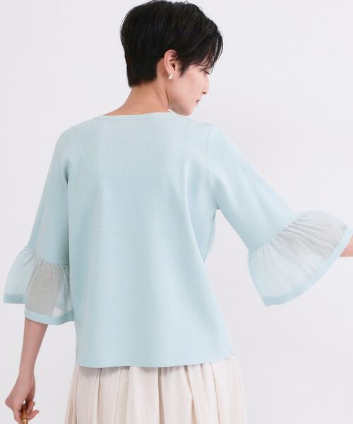 OPAQUE.CLIP / オペーク ドット クリップ ニット・セーター | シアーフレアスリーブニット【洗濯機OK/抗ピル】 | 詳細17