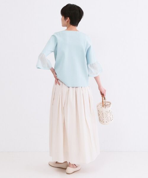 OPAQUE.CLIP / オペーク ドット クリップ ニット・セーター | シアーフレアスリーブニット【洗濯機OK/抗ピル】 | 詳細19