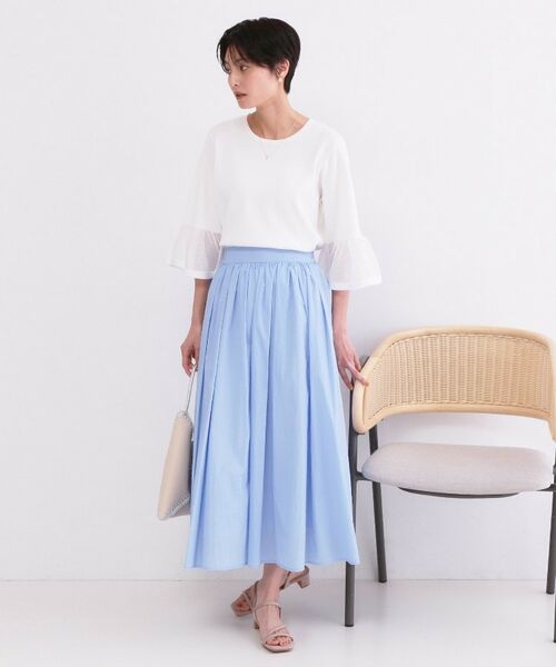 OPAQUE.CLIP / オペーク ドット クリップ ニット・セーター | シアーフレアスリーブニット【洗濯機OK/抗ピル】 | 詳細2