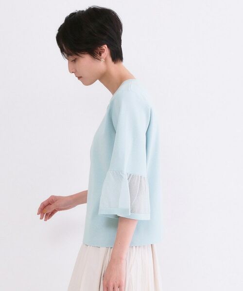 OPAQUE.CLIP / オペーク ドット クリップ ニット・セーター | シアーフレアスリーブニット【洗濯機OK/抗ピル】 | 詳細22