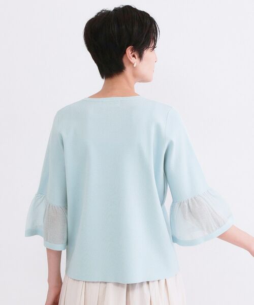 OPAQUE.CLIP / オペーク ドット クリップ ニット・セーター | シアーフレアスリーブニット【洗濯機OK/抗ピル】 | 詳細23