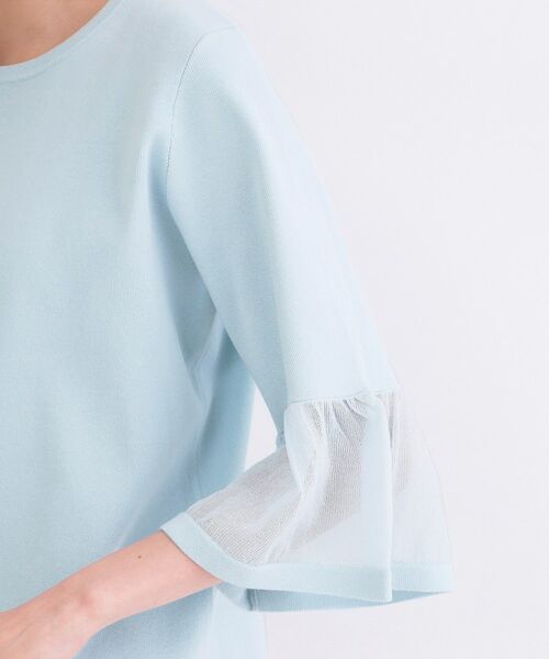 OPAQUE.CLIP / オペーク ドット クリップ ニット・セーター | シアーフレアスリーブニット【洗濯機OK/抗ピル】 | 詳細25