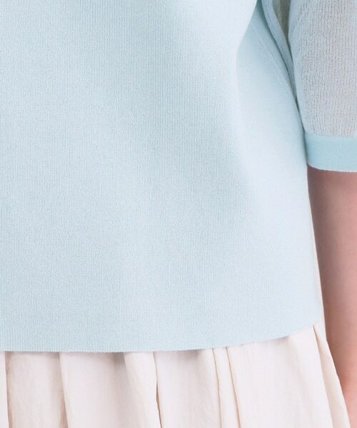 OPAQUE.CLIP / オペーク ドット クリップ ニット・セーター | シアーフレアスリーブニット【洗濯機OK/抗ピル】 | 詳細26