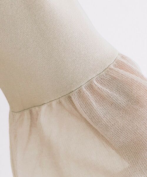 OPAQUE.CLIP / オペーク ドット クリップ ニット・セーター | シアーフレアスリーブニット【洗濯機OK/抗ピル】 | 詳細8