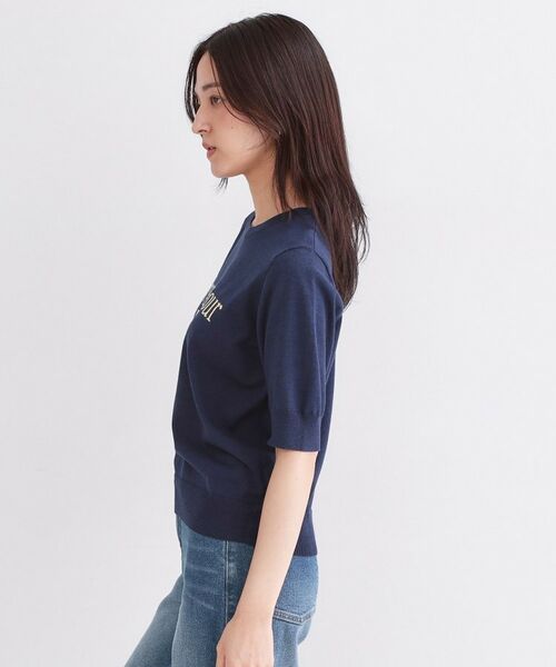 OPAQUE.CLIP / オペーク ドット クリップ ニット・セーター | ロゴジャカードニット【洗濯機OK】 | 詳細14