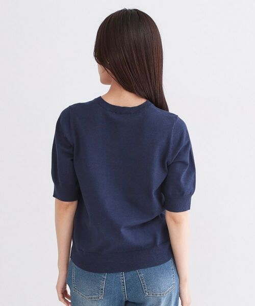 OPAQUE.CLIP / オペーク ドット クリップ ニット・セーター | ロゴジャカードニット【洗濯機OK】 | 詳細15