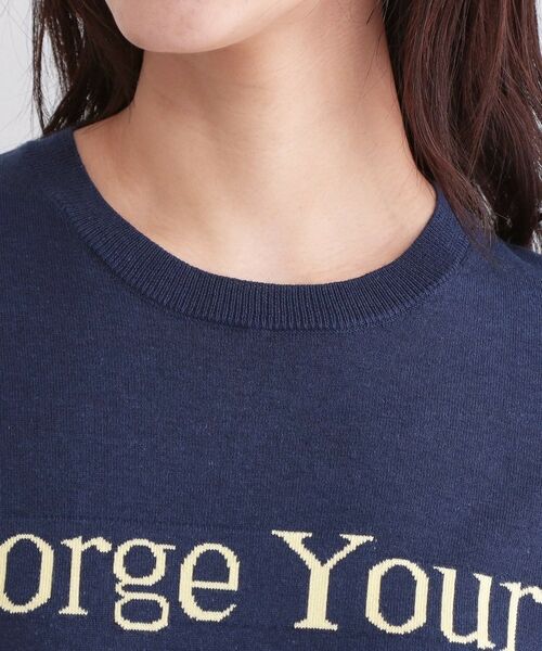 OPAQUE.CLIP / オペーク ドット クリップ ニット・セーター | ロゴジャカードニット【洗濯機OK】 | 詳細16