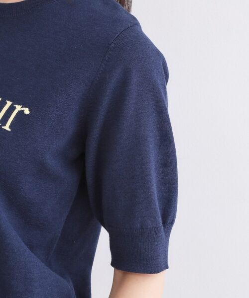 OPAQUE.CLIP / オペーク ドット クリップ ニット・セーター | ロゴジャカードニット【洗濯機OK】 | 詳細17