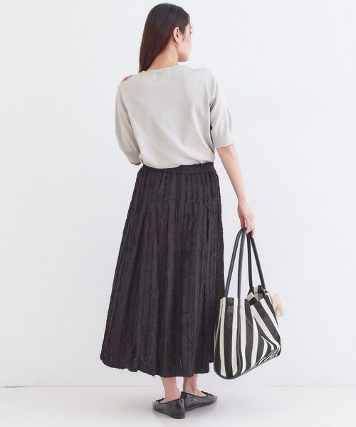 OPAQUE.CLIP / オペーク ドット クリップ ニット・セーター | ロゴジャカードニット【洗濯機OK】 | 詳細3