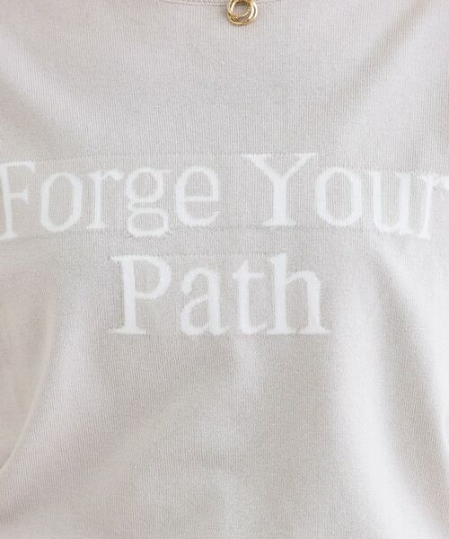 OPAQUE.CLIP / オペーク ドット クリップ ニット・セーター | ロゴジャカードニット【洗濯機OK】 | 詳細4