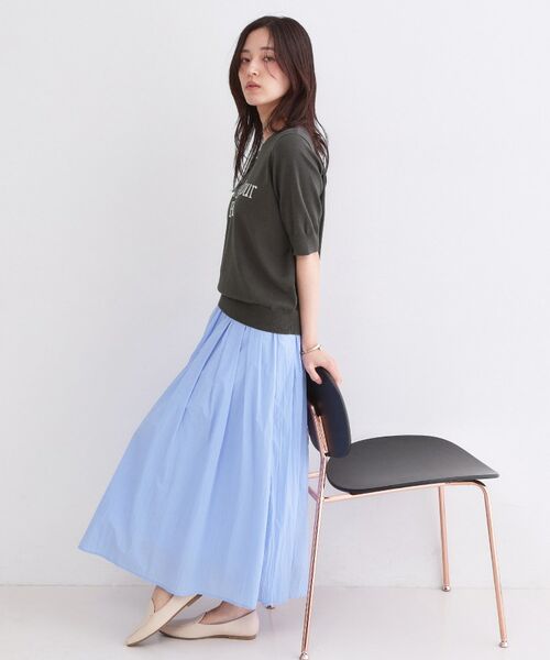 OPAQUE.CLIP / オペーク ドット クリップ ニット・セーター | ロゴジャカードニット【洗濯機OK】 | 詳細6