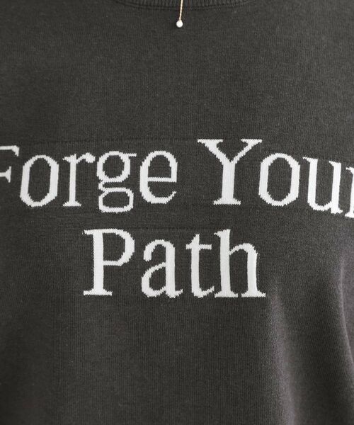 OPAQUE.CLIP / オペーク ドット クリップ ニット・セーター | ロゴジャカードニット【洗濯機OK】 | 詳細8